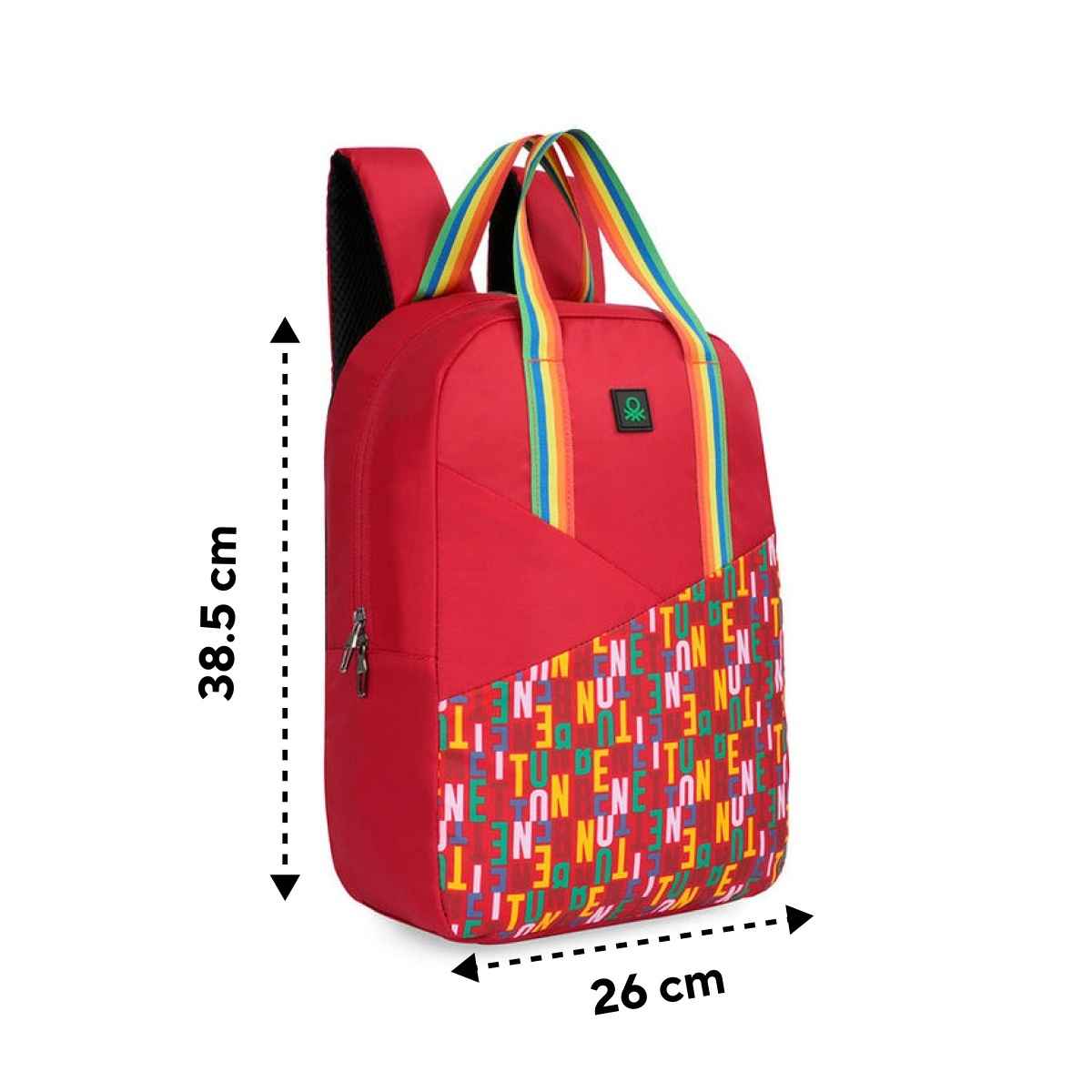 United Colors Of Benetton Unisex Polyester 12 L Backpack | Red - M