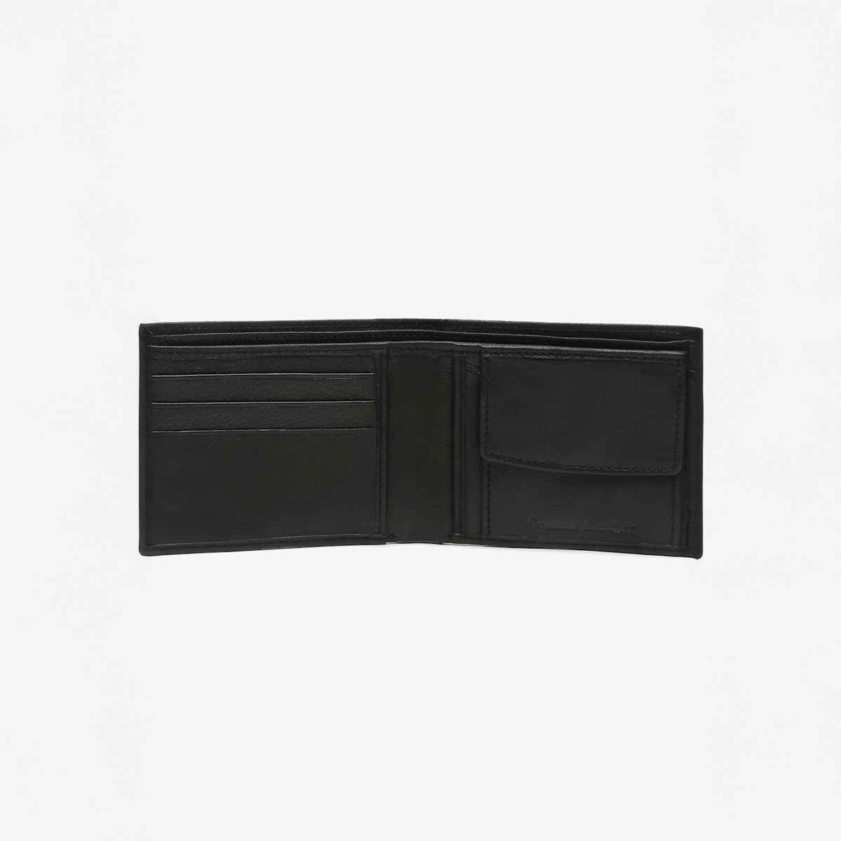 Teakwood Men's Leather SS Slim Coin Wallets | Wlt140Bl | Black