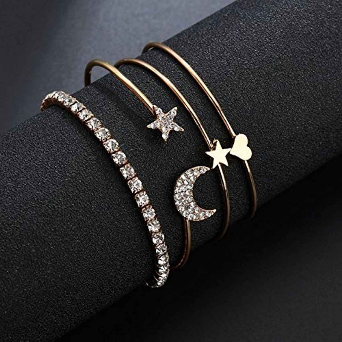 Fashion Frill Women's Stackable Bracelet Gold Regular