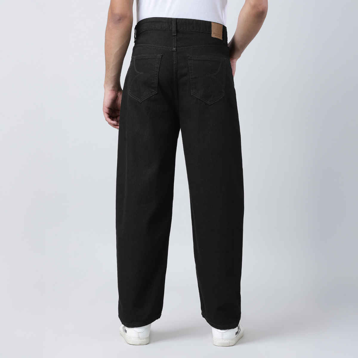 Bene Kleed Men's Baggy Fit Jeans | Black - 36