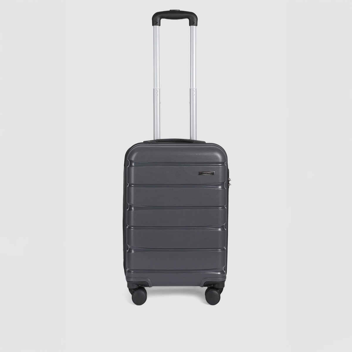 Teakwood Cabin Sized 360 Degree Rotation Hard Trolley Bag | Grey