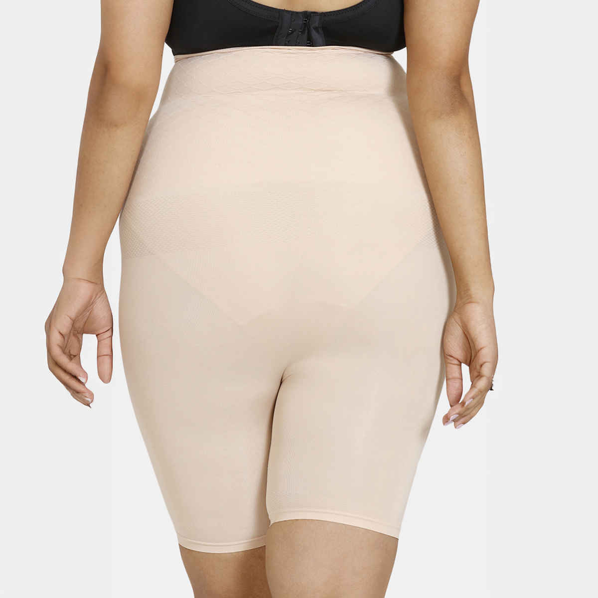 Zivame Women's All Day Highwaist Thigh Shaper | Skin - L