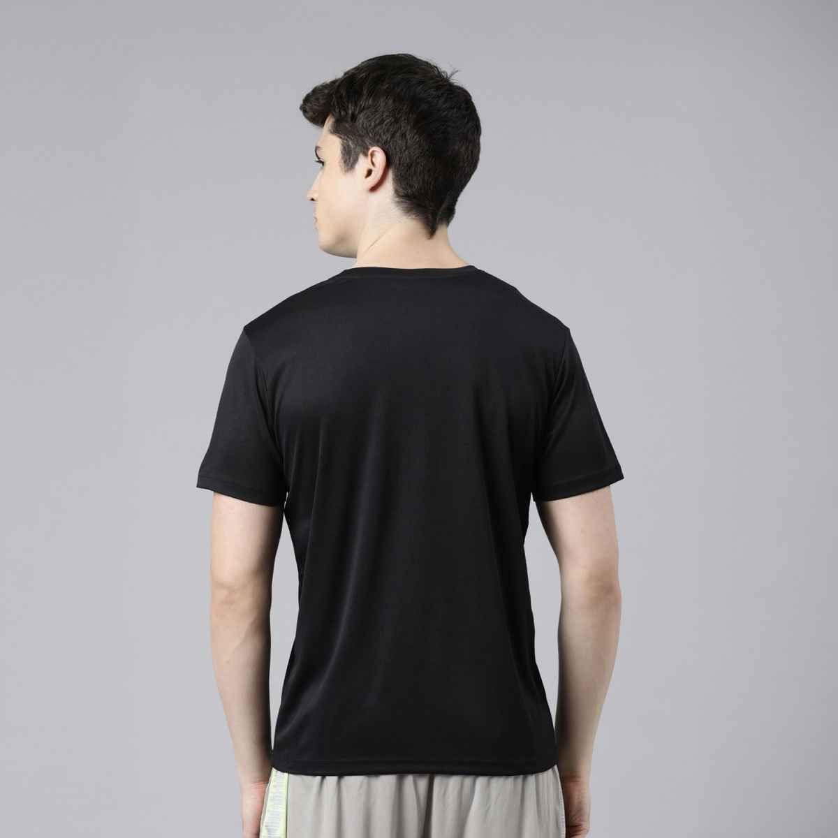 Pepe Jeans Mens Black Dry Fit T-Shirt - Pack of 1 (M) Comfort Fit, Soft Fabric, Breathable