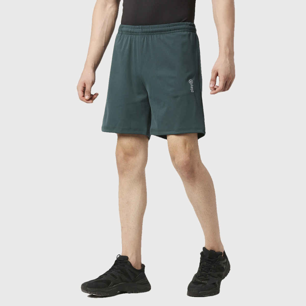 PlayR Men's Running Run Shorts 92% Polyester 8% Spandex | Forest Green - S
