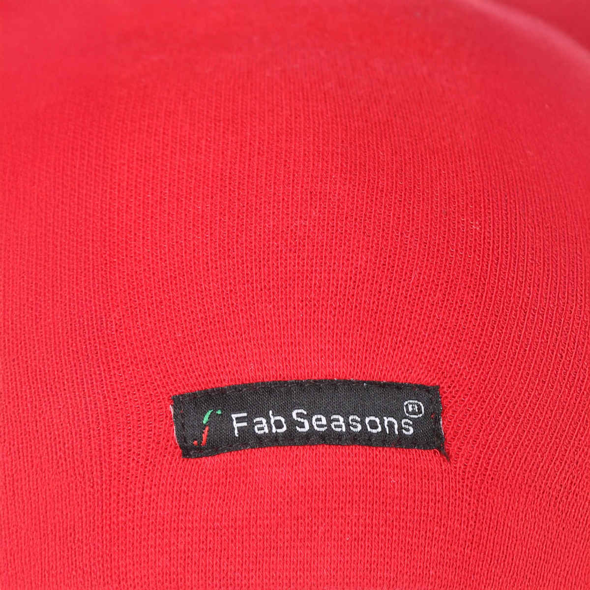 Fabseasons Unisex Solid Cotton Skull Cap | Red - Free Size