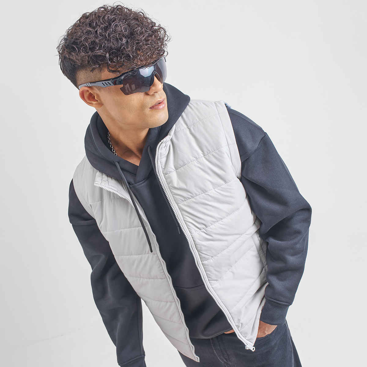 Highlander Men's Puffer Jacket | Light Grey - 2XL