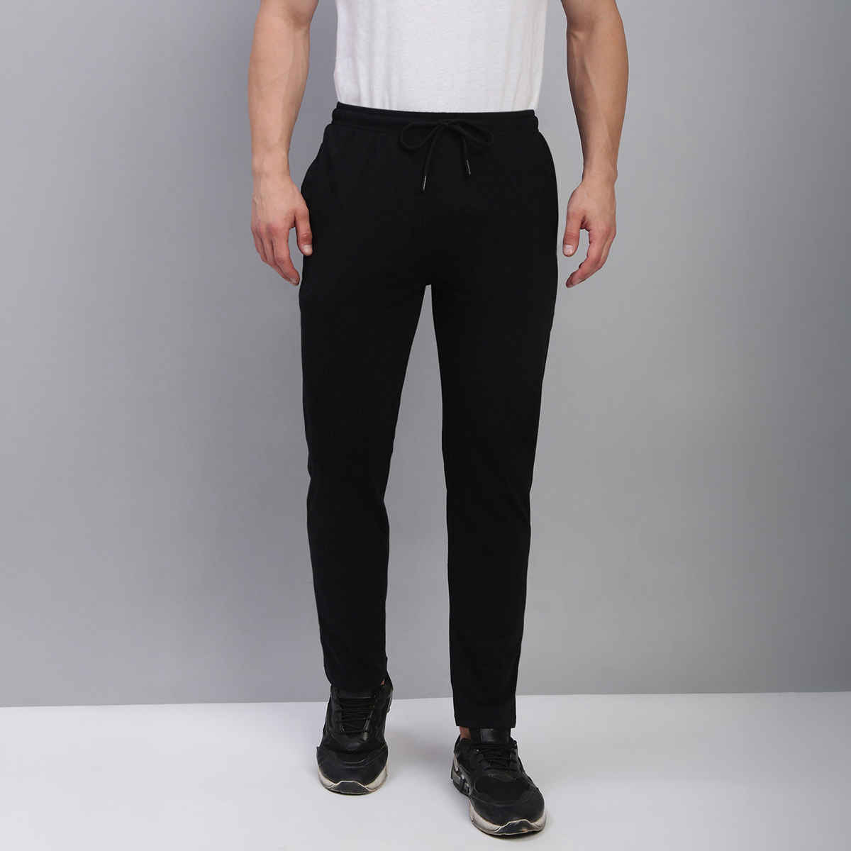 Lux Cozi Men's All-Day Comfort Premium Track Pants with Pockets | Black - M