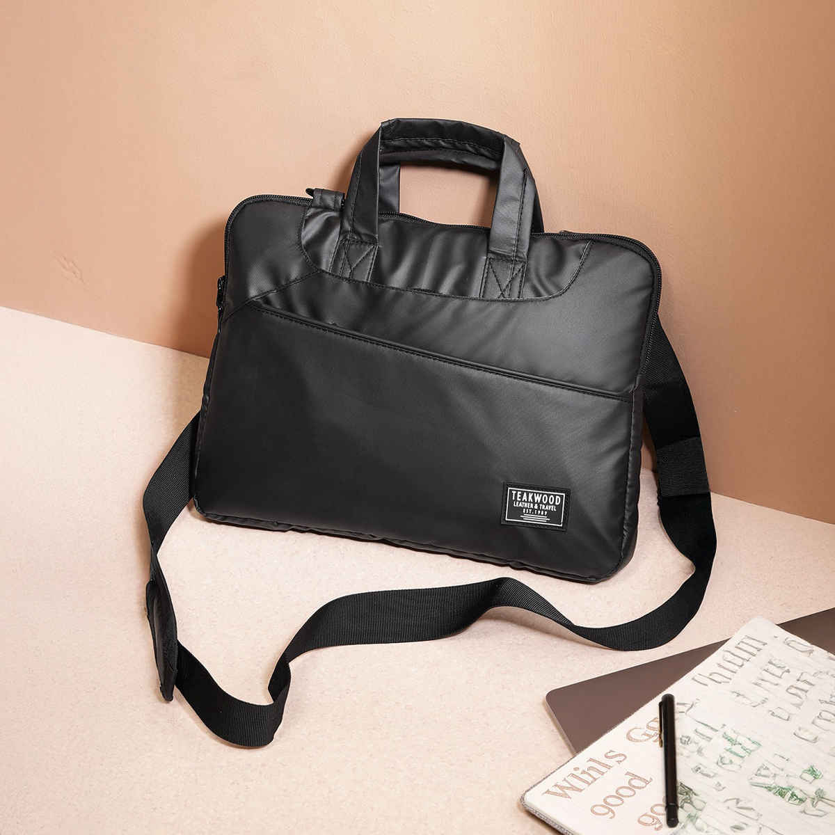 Teakwood Unisex Leathers Xerxes Backpack | Laptop Sleeve | Black