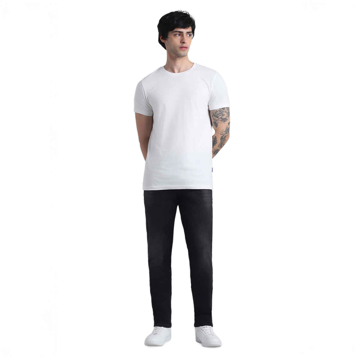 Jack & Jones Men's Cotton Slim fit T-shirt | Cloud Dancer - M