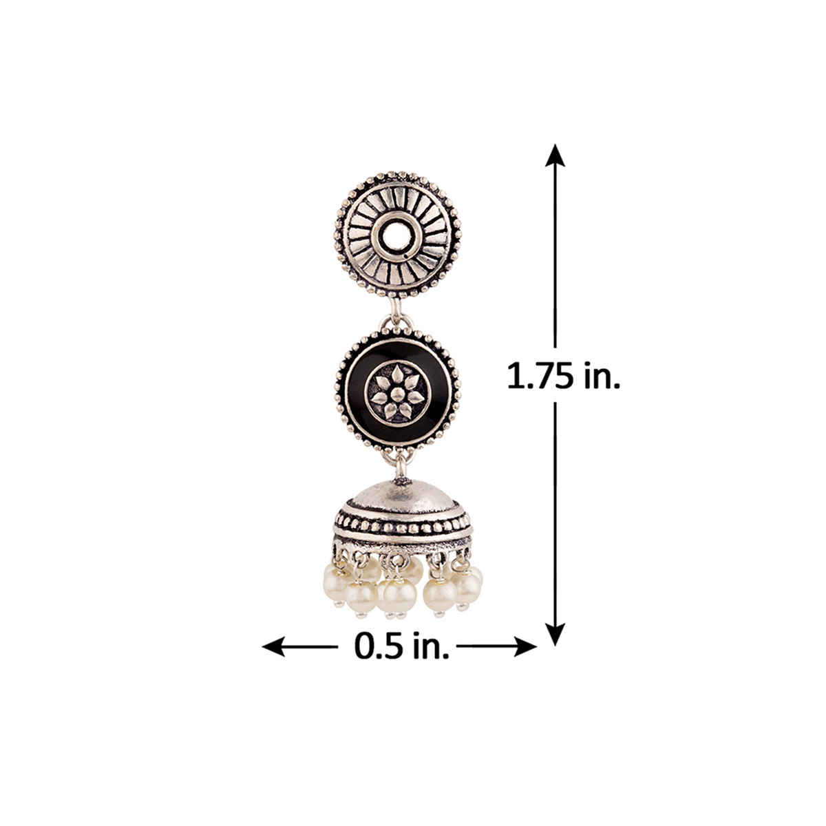 Voylla Rangabati Faux Pearls Layered Earrings