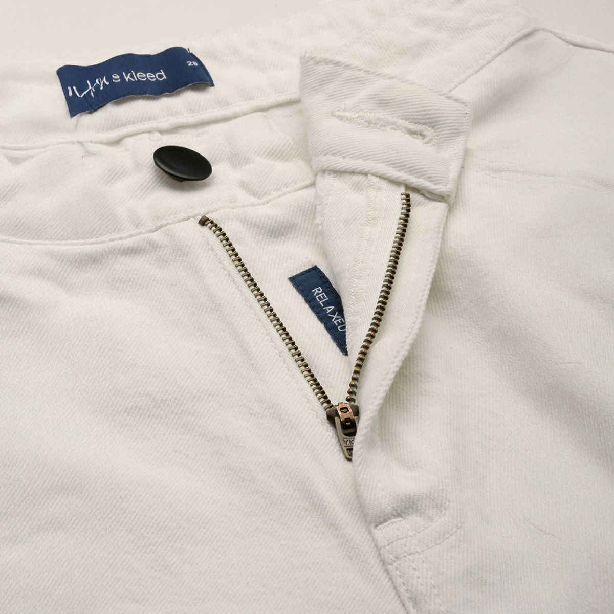 Bene Kleed Women White Relaxed Denim Trousers 36