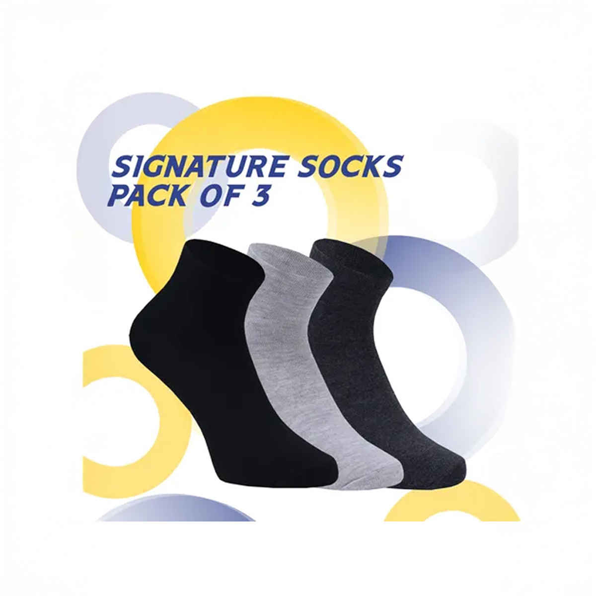 SOXBAE Vetical Striped Men's Ankle Socks | Black, Light Grey, and Dark Grey - Free Size