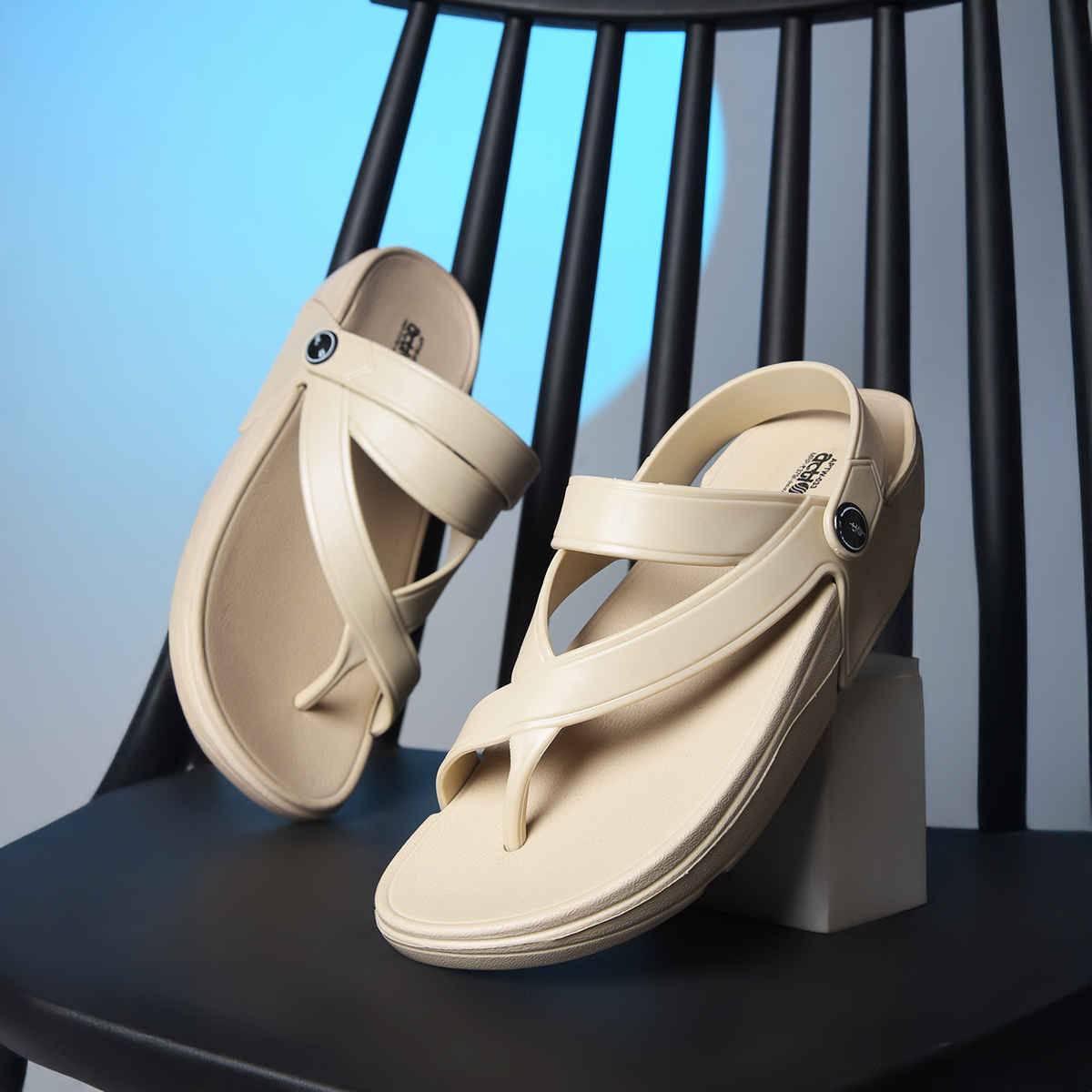 Action Women's Aptw-33 Backstrap Sandals | Office Wear | Comtable Sandals | Beige - UK 5