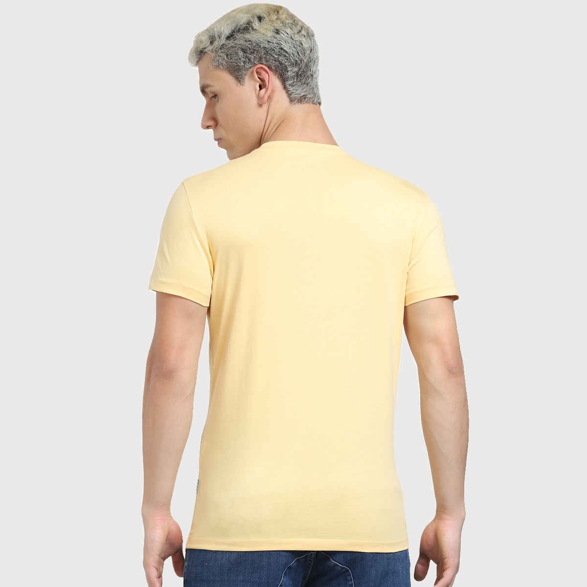 JACK & JONES Men's Slim Fit T-shirt | Beige - L