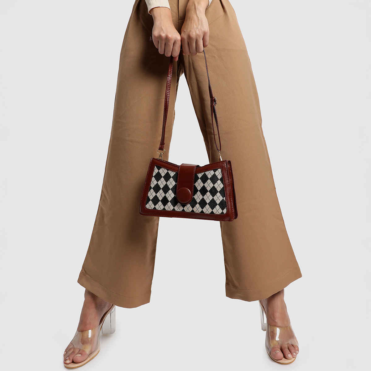 Haute Sauce Women's Solid Vegan Leather 1 L Sling Bag | Multicolour