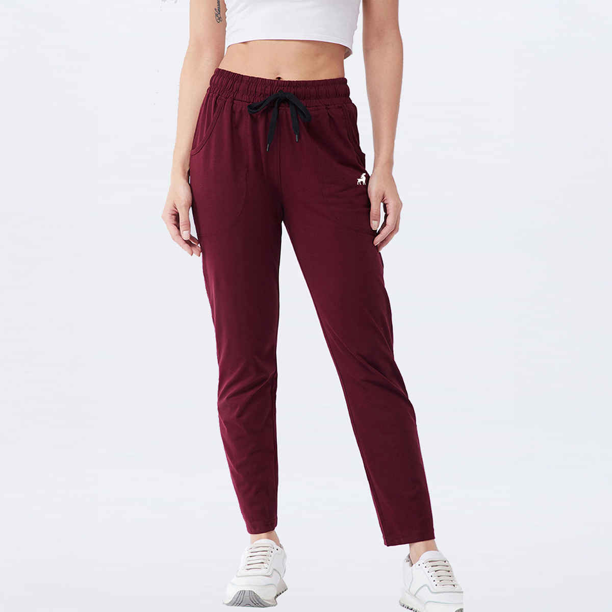 Modeve Women's Regular Fit Track Pants | Wine - 2XL
