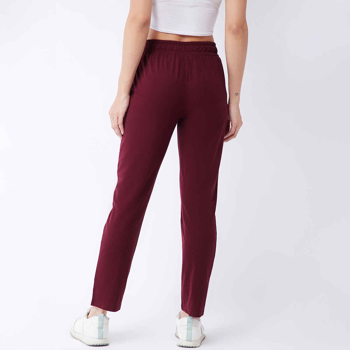 Modeve Women's Regular Fit Track Pants | Wine - 2XL