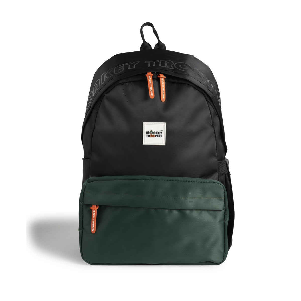 MONKEY TROOPERS Shaggy Backpack - 16L, Water-Resistant, 15 Inch Laptop, Quick Pockets | Black-D.Green