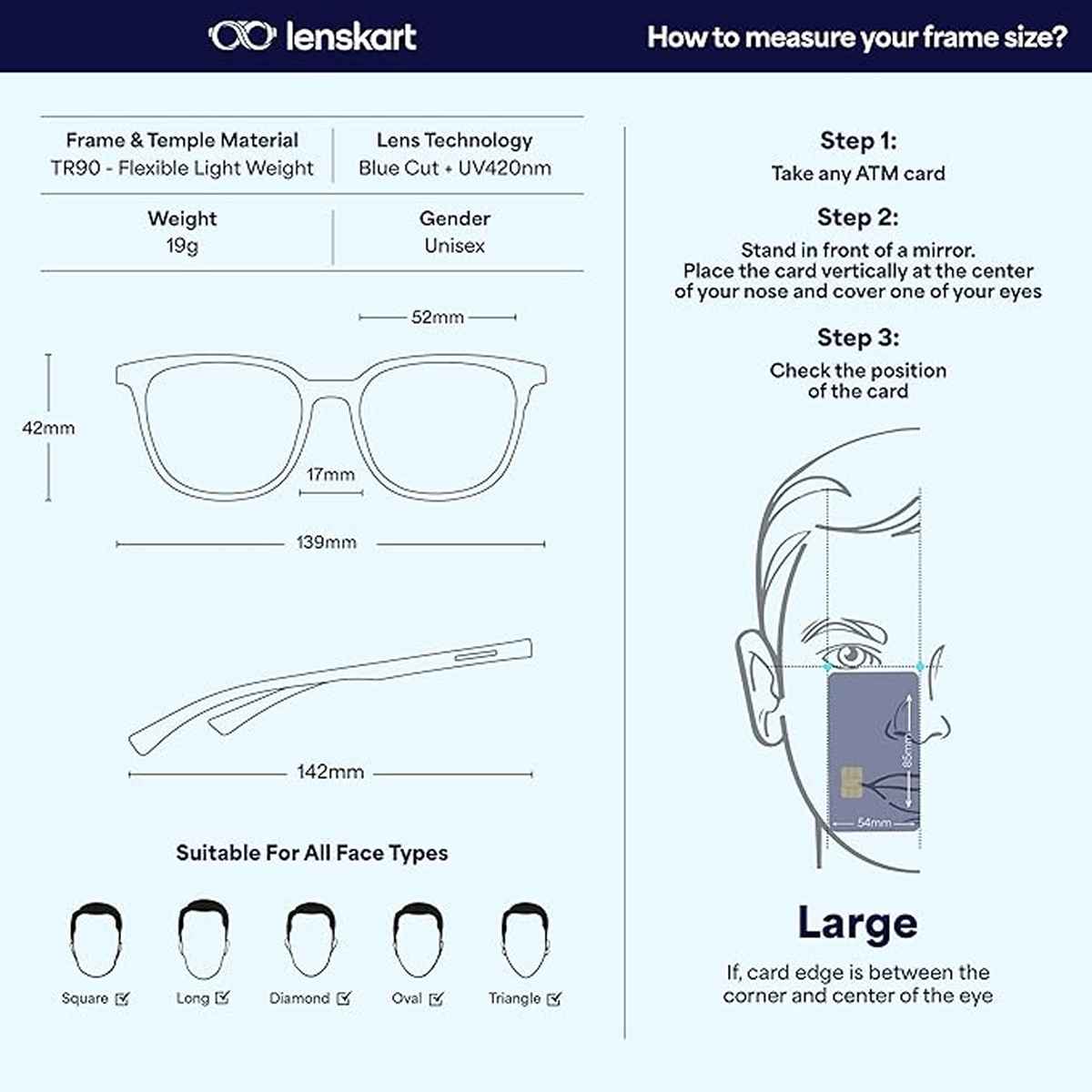Lenskart Blu Unisex Solid Metal Computer Glasses | Black - L