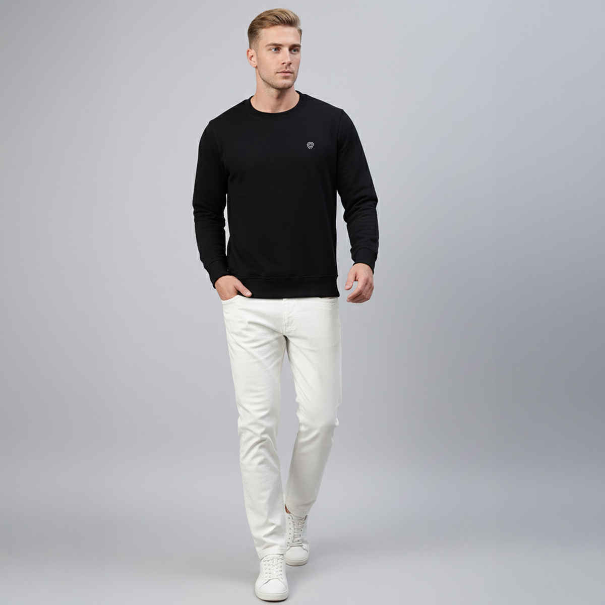 Lux Cozi Men's Sweatshirt Warmth Meets Everyday Fashion | Black - M
