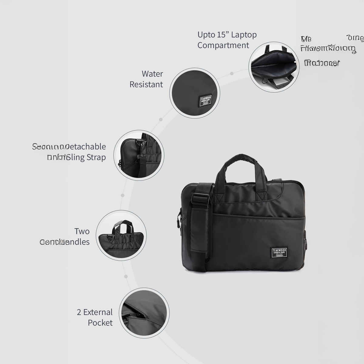 Teakwood Unisex Leathers Xerxes Backpack | Laptop Sleeve | Black