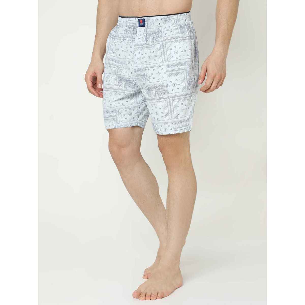 Underjeans by Spykar Men's Cotton Boxer Short | White - XL