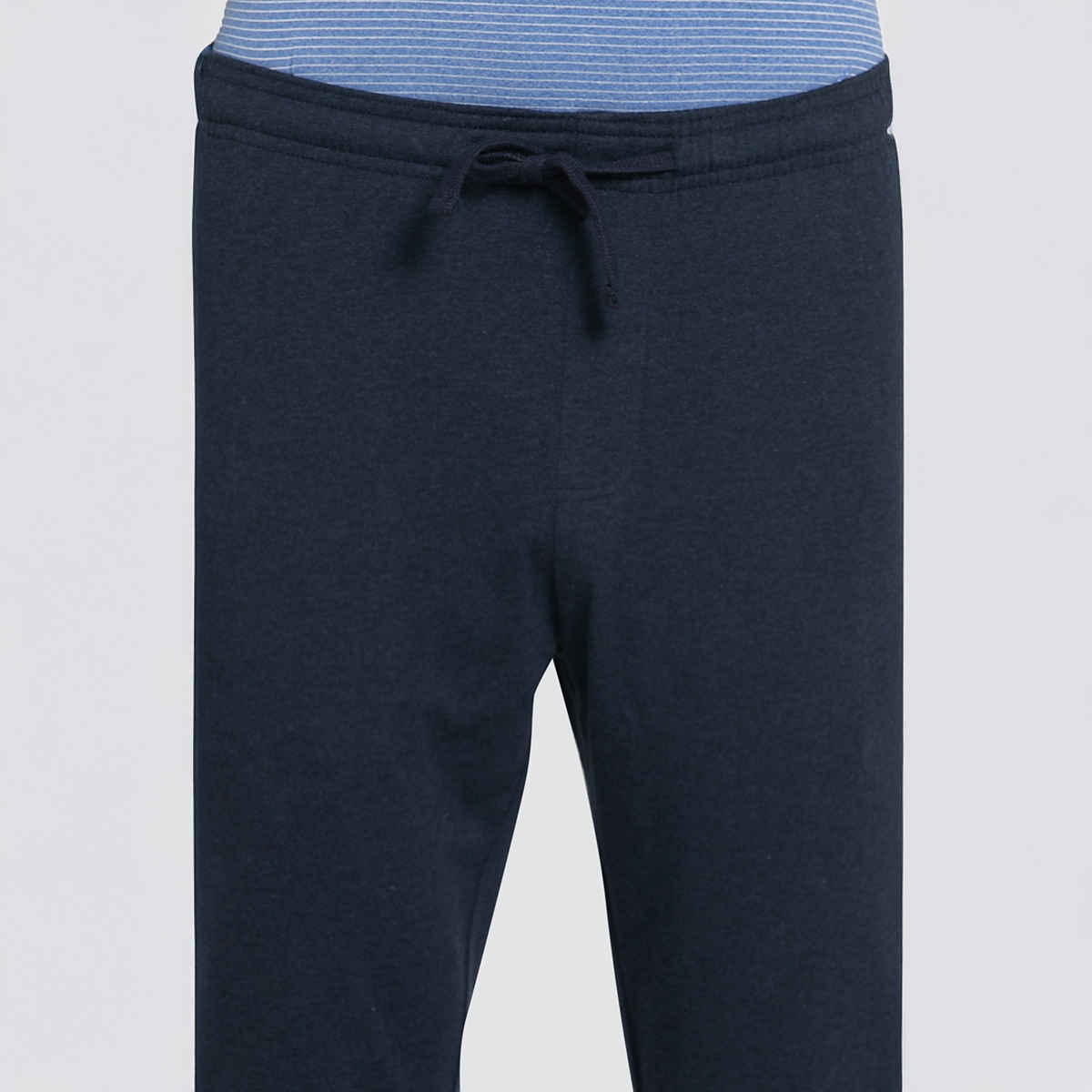 Van Heusen Athleisure Men Smart Tech and Easy Stain Release Trackpants Pack Of 1 Blue Melange |M