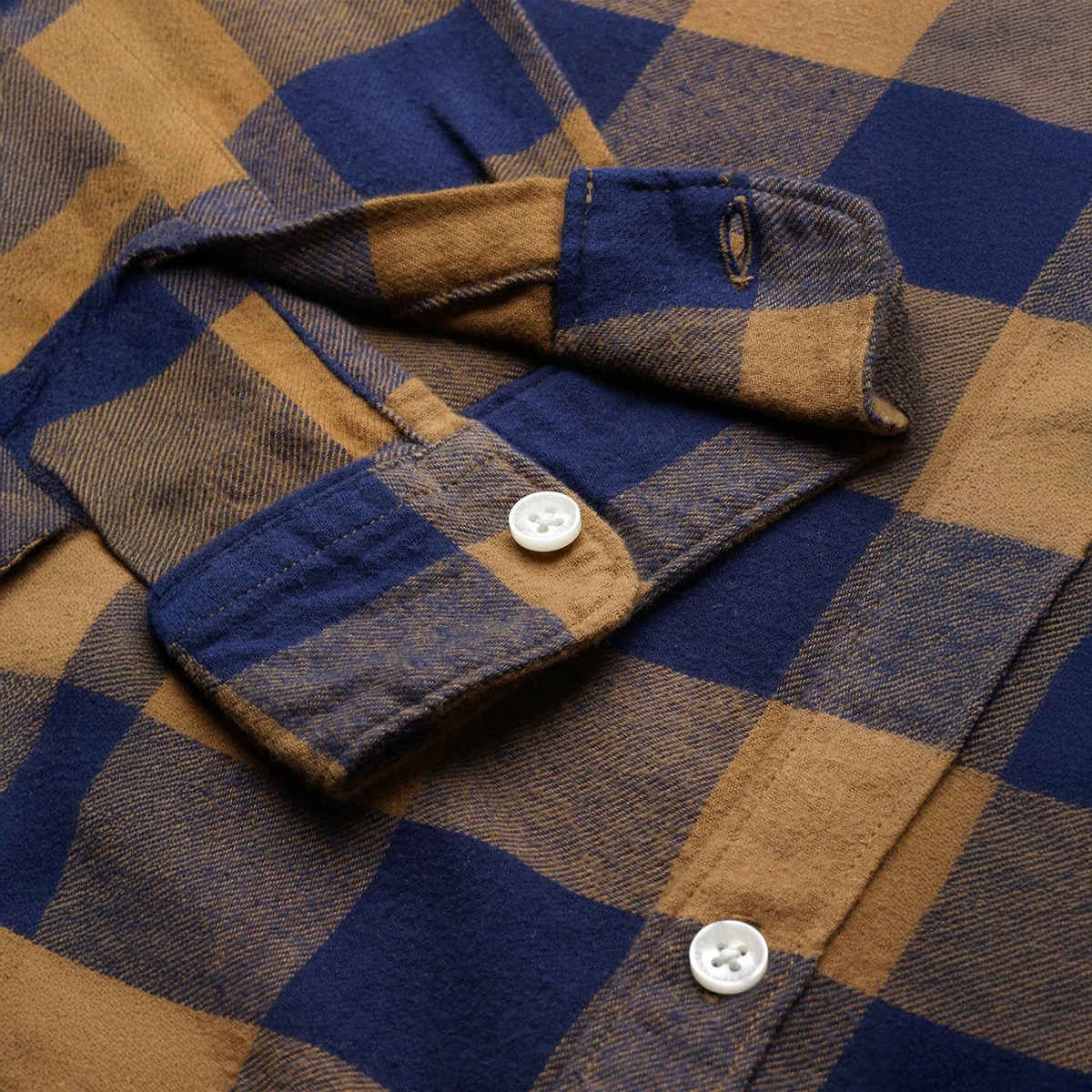 The Bear House Men Slim Fit Checked Shirt - Tonic | Rust and Navy | M