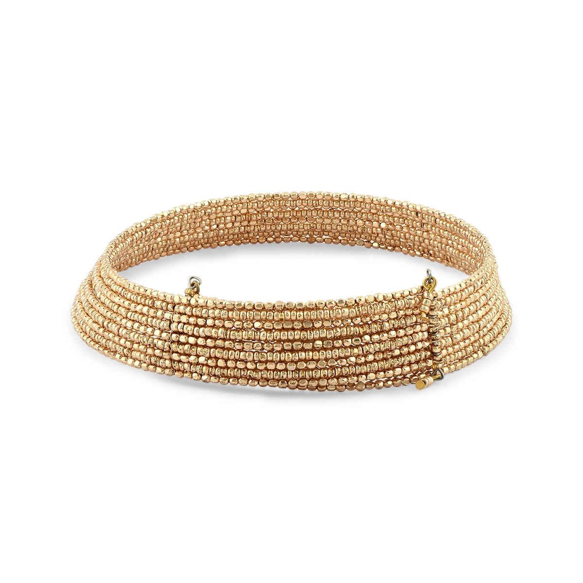 Toniq Golden Noir Multi-Strand Choker Necklace