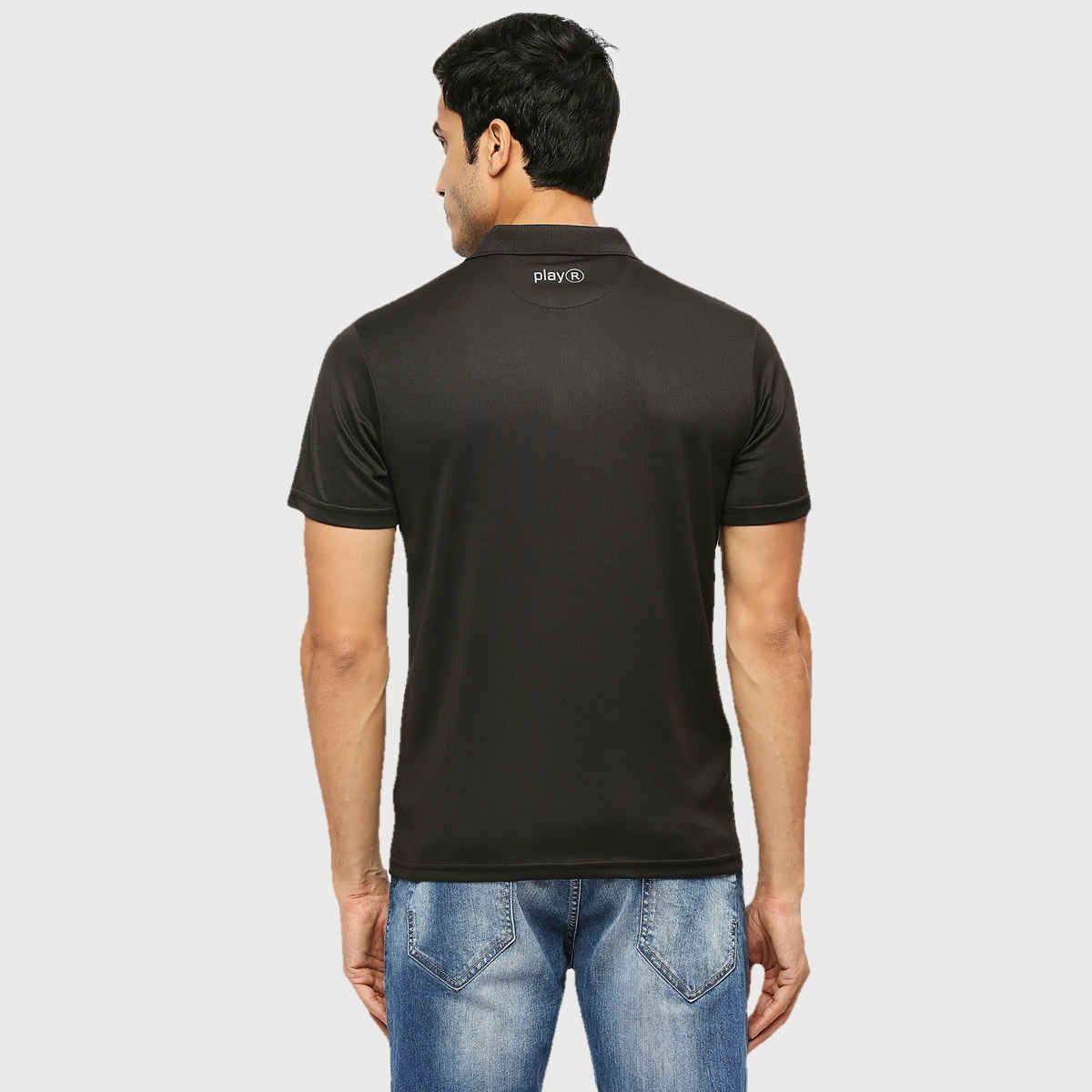 Playr Men's Adult Training Method Polo 100% Polyester for All Season | Black | XL