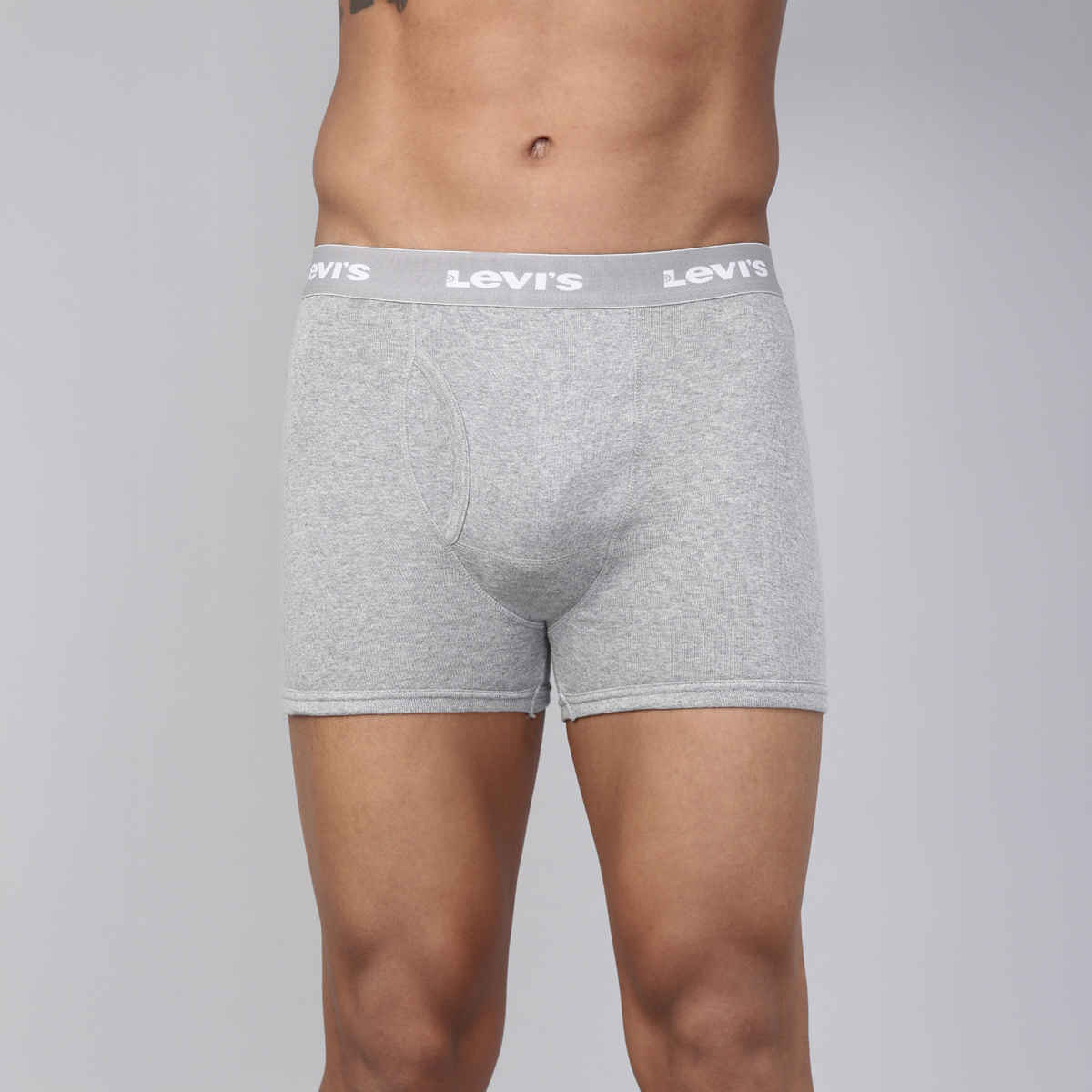 Levi's 001 Men's Classic Boxer Brief | Contoured Double Pouch | Lt. Grey Mel | S
