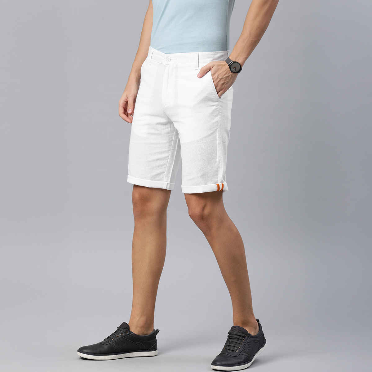 IVOC Men's Slim Fit Casual Shorts | White 30