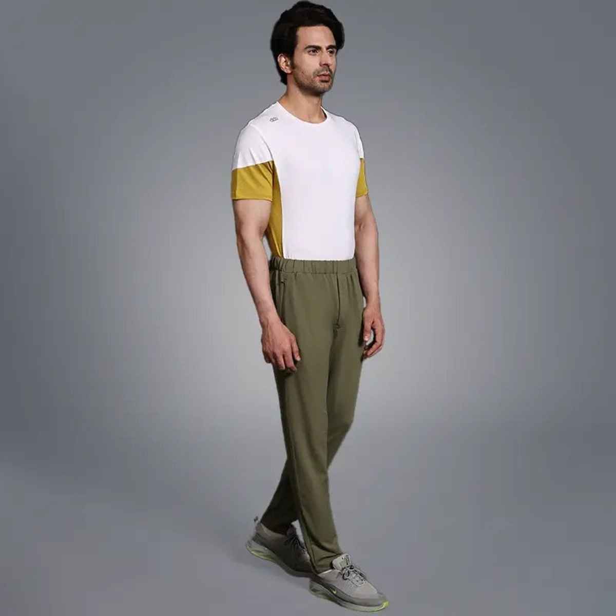 Dida Men's Track Pant Regular Comfortable Stretchable Dry-Fit | Olive - L