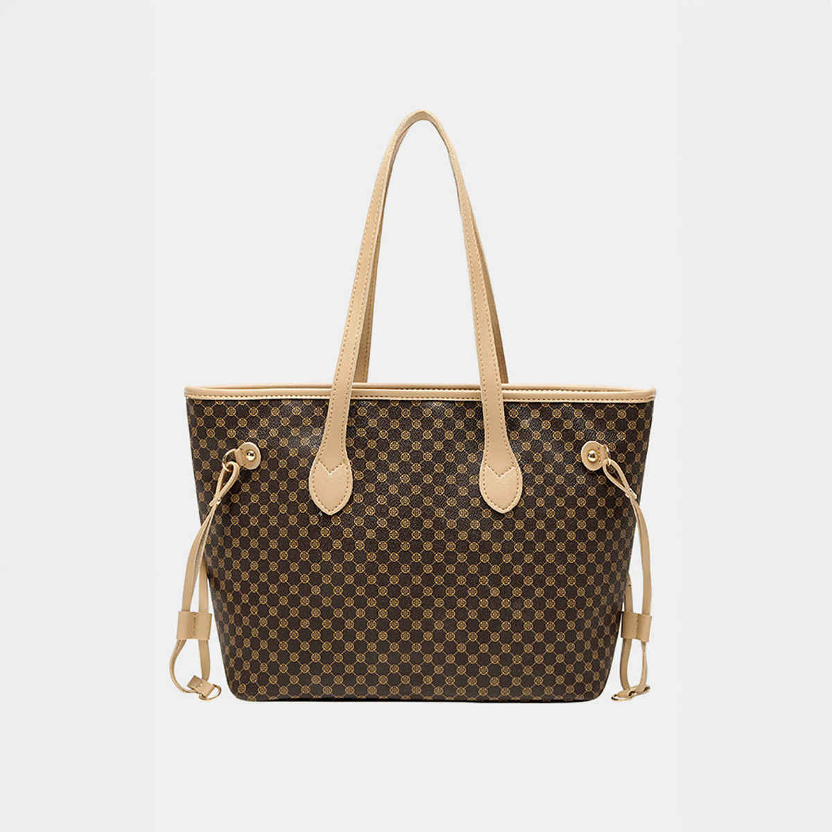 Styli Women's Monogram Print Shoulder Bag | Brown