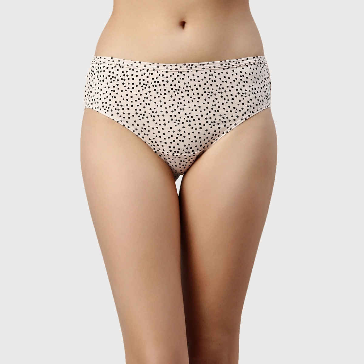 Enamor Women's CH03 Printed Stretch Cotton Hipster Panty | Mid Waist | PO3 | Assorted | 2XL