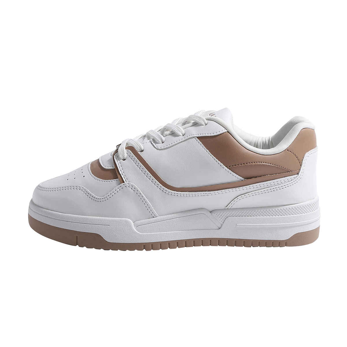 Neeman's Men's The SneakPops Sneakers | NM-TSP-WHTN | White and Tan - UK 10