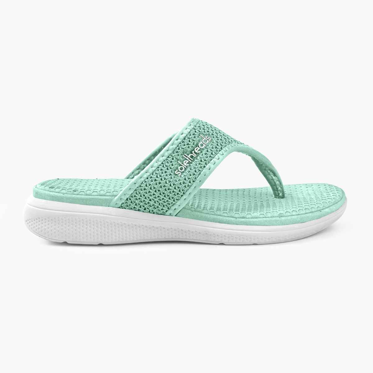 Solethreads Grace T Mint Green Flip-Flops & Slippers for Women | Size - India-UK 7