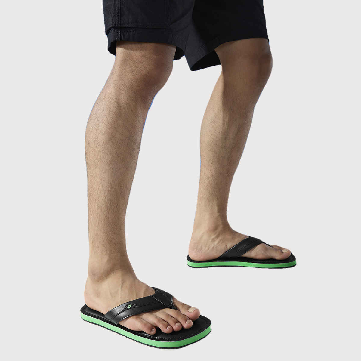 Lotto Men's Flip-Flops Spring Step | Green and Black - UK 9