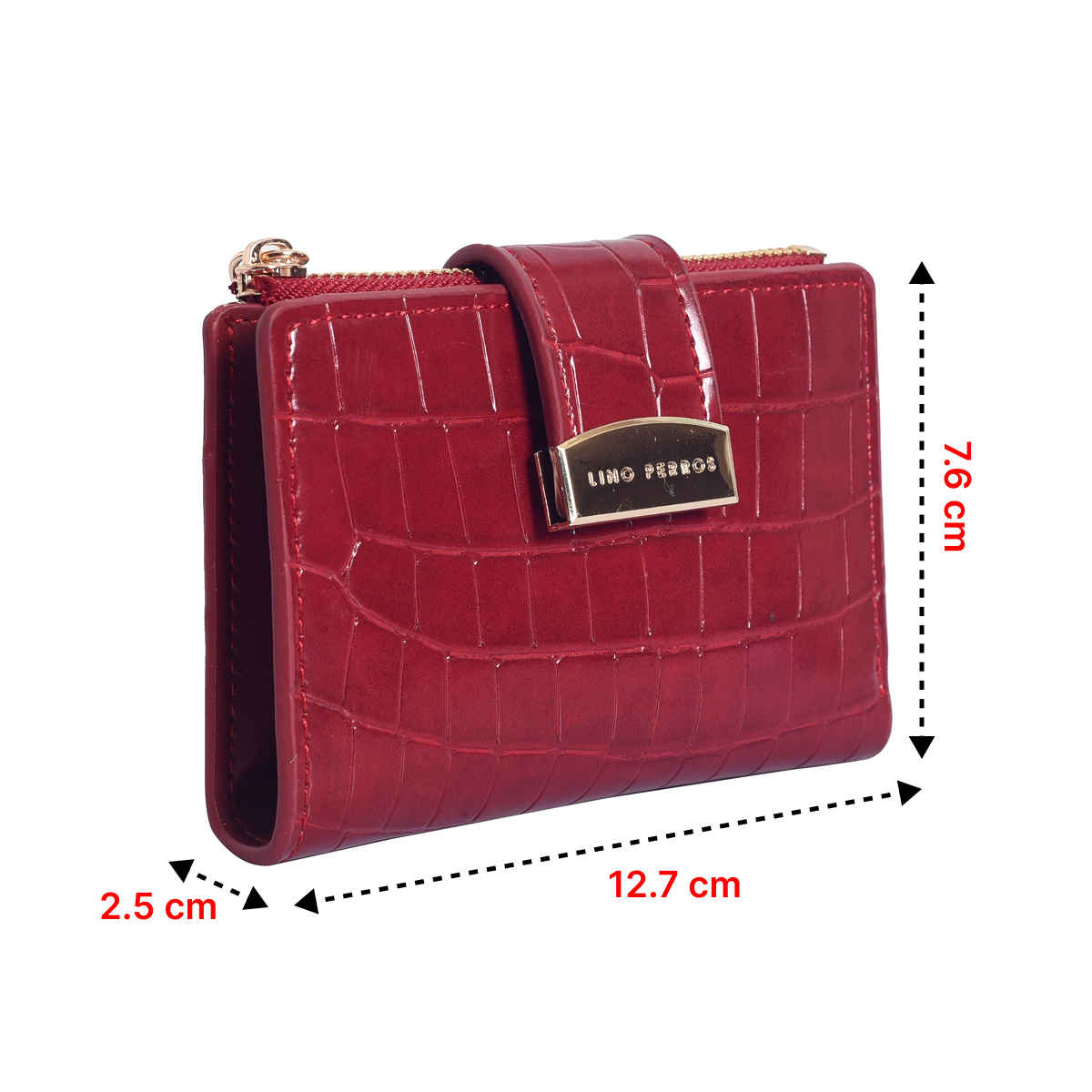 Lino Perros Women's Square Textured Wallet | Red