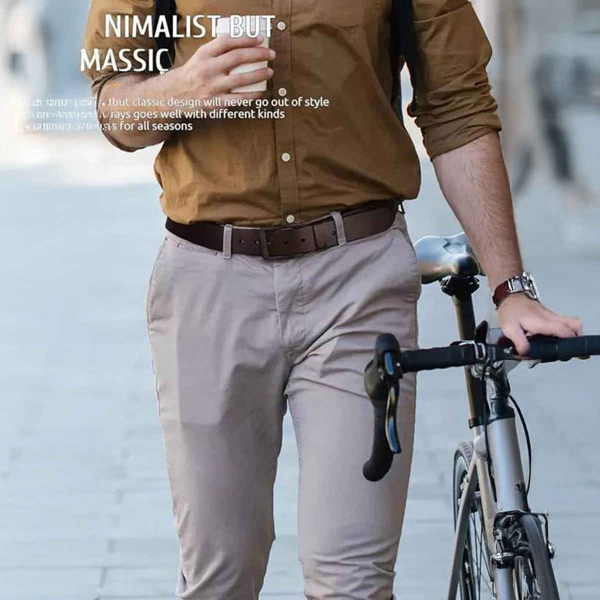 Kaezri Genuine Leather Brown Belt for Men With Bl. Buckle | Katabrbbd - 36