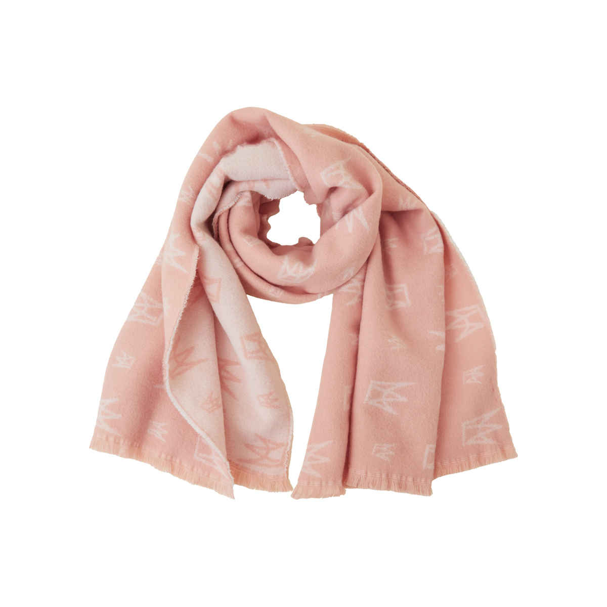 Accessorize London Women's Crown Emblem Jacquard Blanket Scarf | Pink