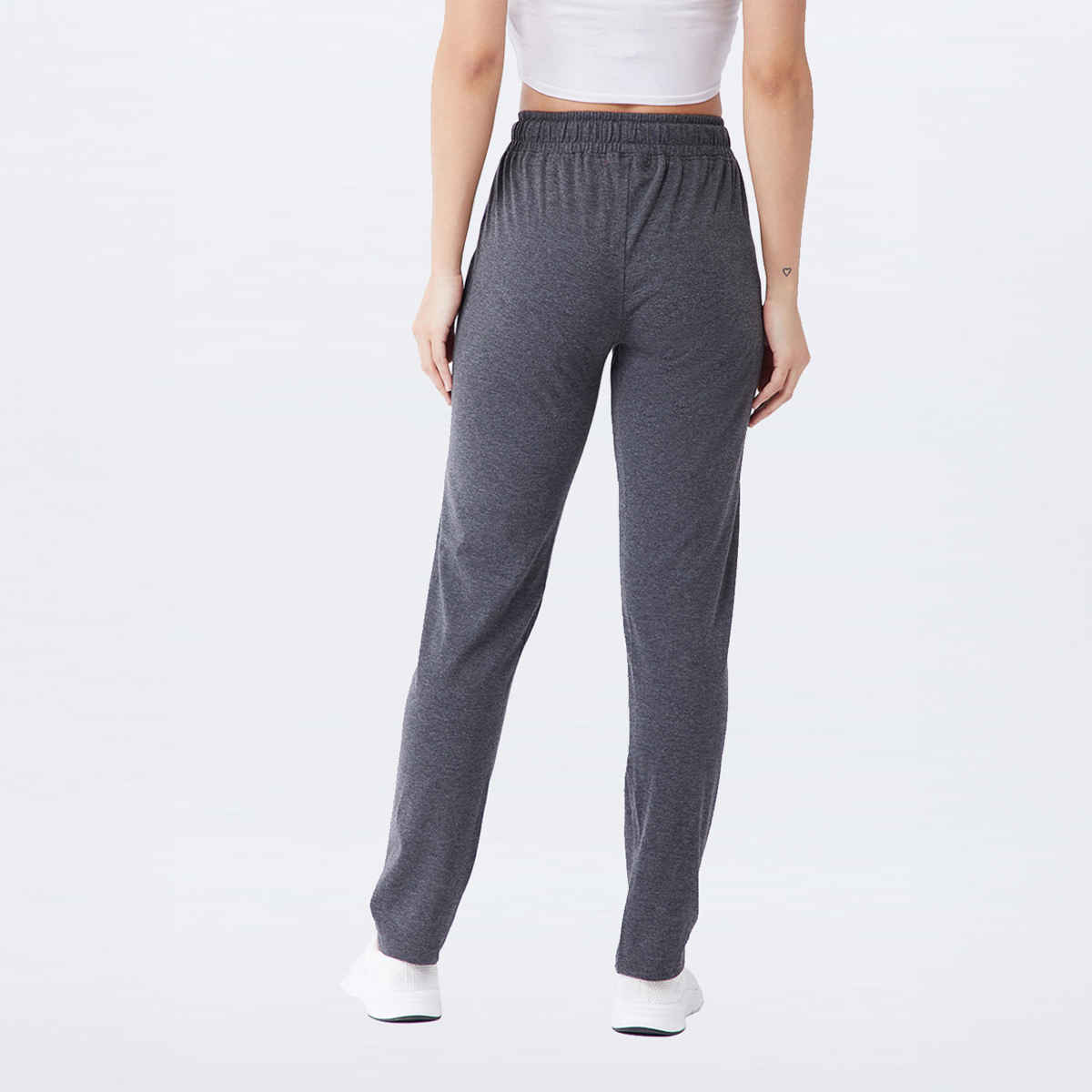 Modeve Women's Regular Fit Track Pants | Anthra - L