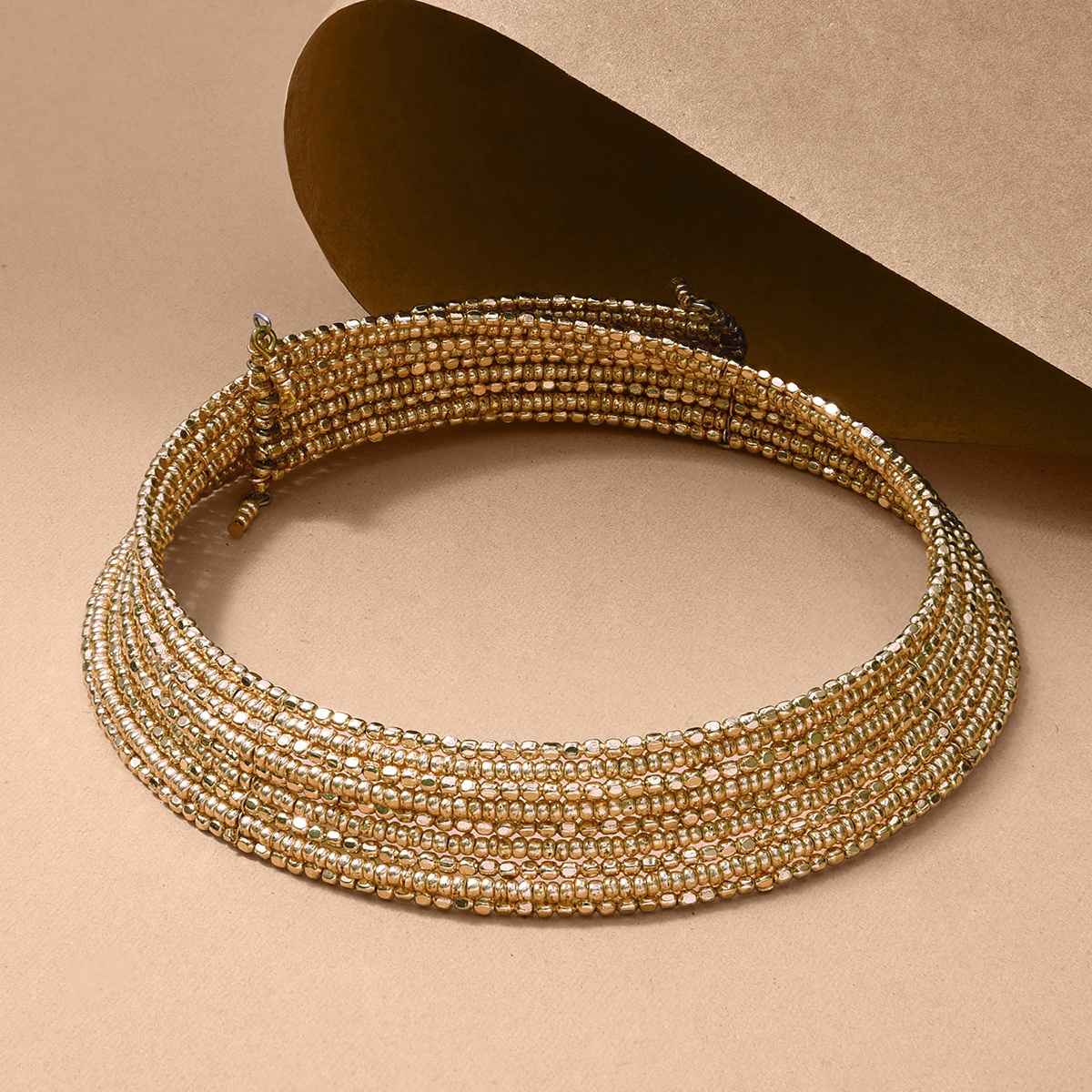 Toniq Golden Noir Multi-Strand Choker Necklace