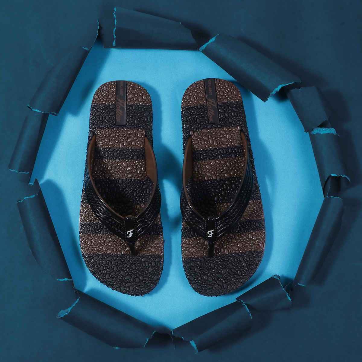 Action Slipper For Men | Gfl-3807 Black-Coffee - UK-10