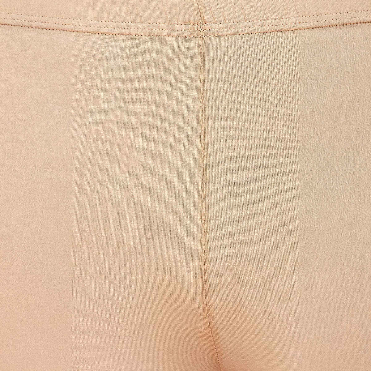 Clovia Cotton Mid Waist Cycling Shorts With Inner Elastic(Nude - S)