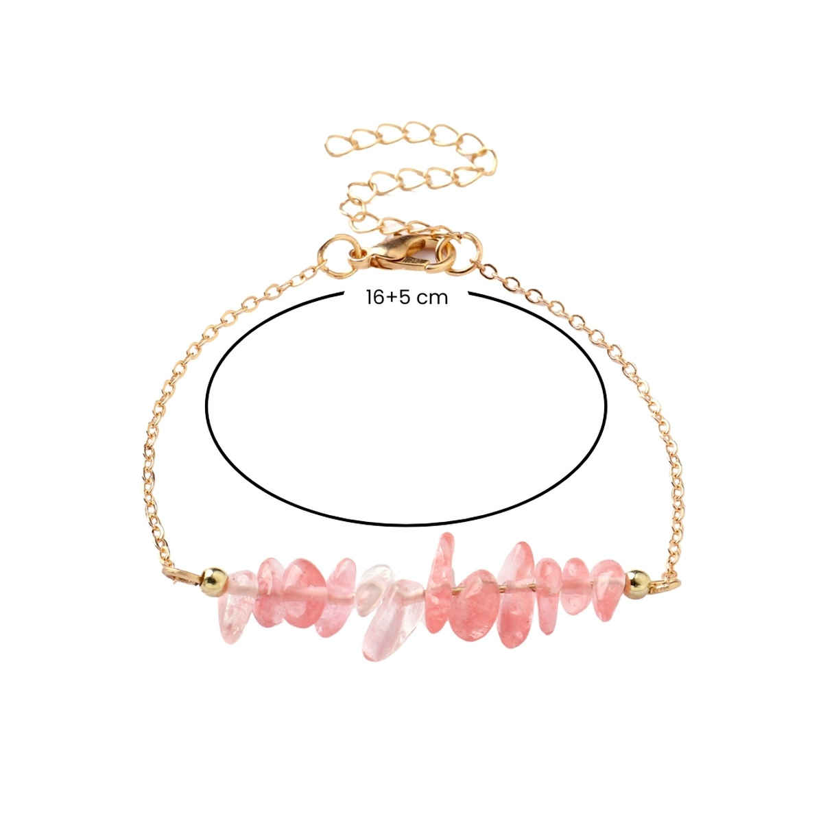 SALTY Bond Of Positive Energy Bracelet for Women and Girls| Anti-Tarnish | Gold and Pink