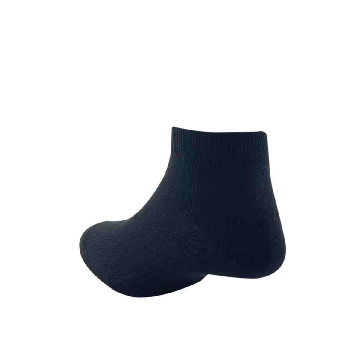 Peter England Men's Solid Cotton Ankle Socks | Black - Free Size