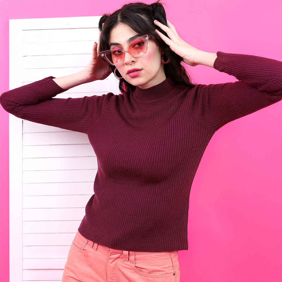 Tokyo Talkies Women's Pullover | Maroon - L
