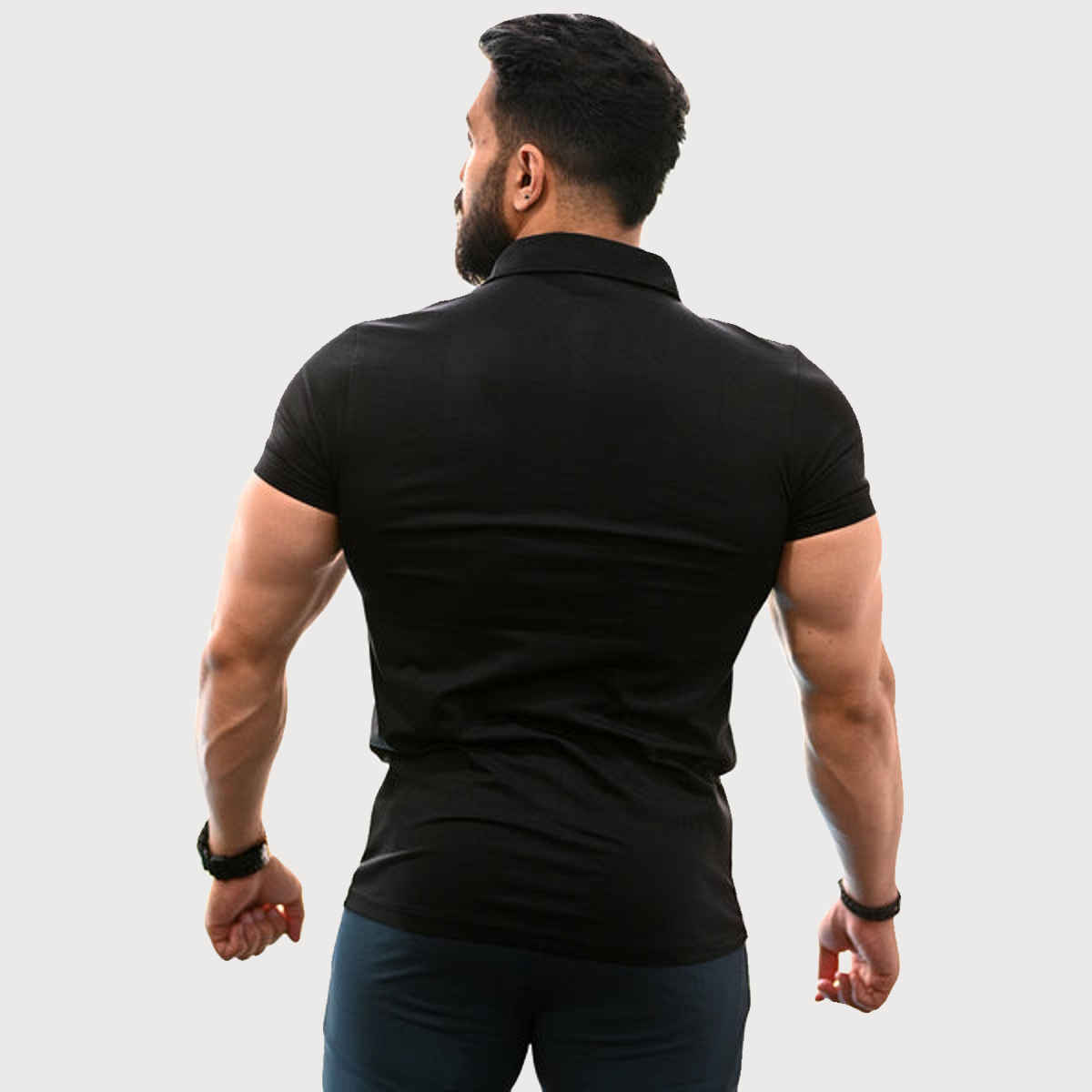 Fuaark Men's Polo GYM T-shirt | Black - M