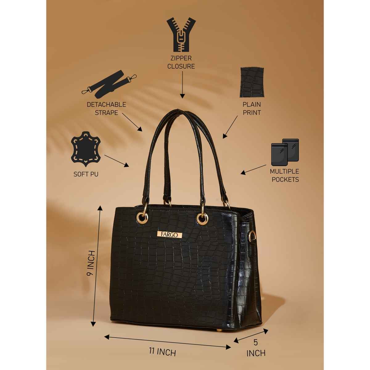 Fargo Women's Premium Handbag | Black